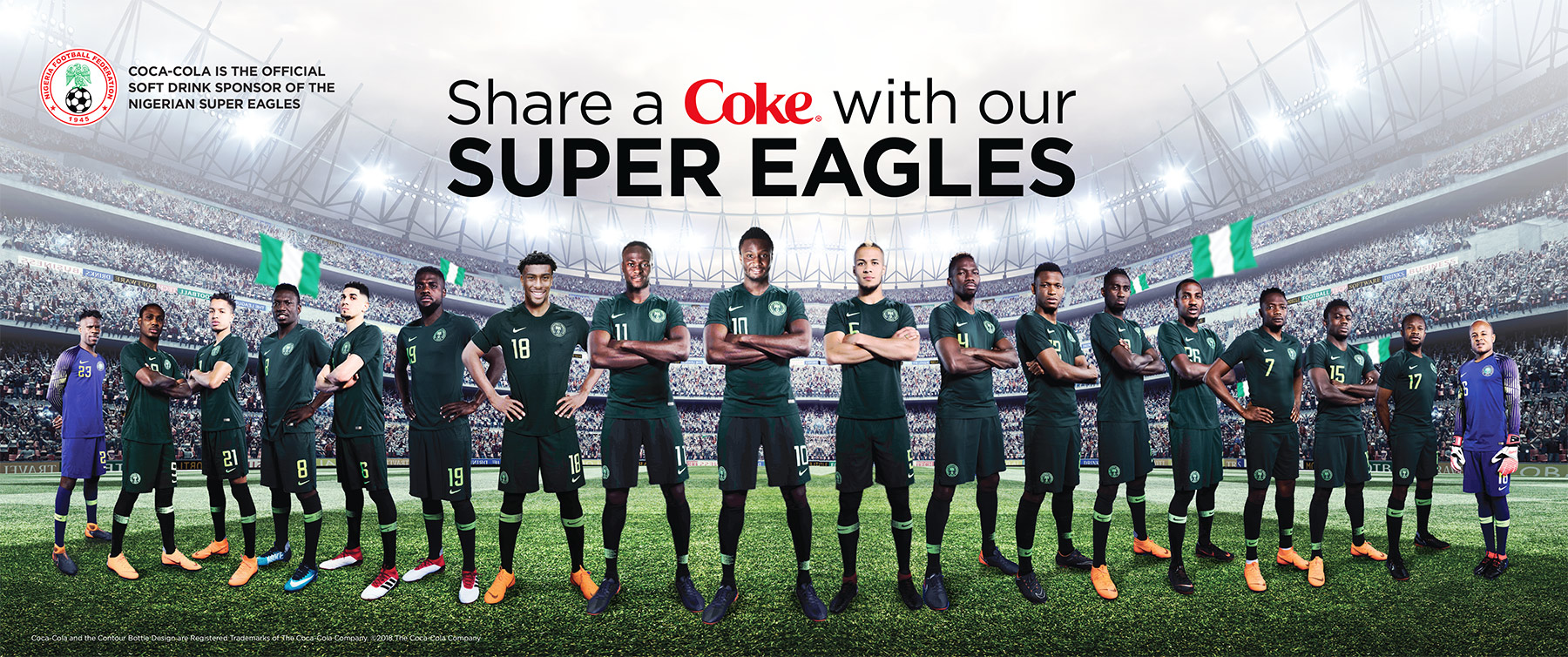 Good Boy Wolf Photographer, filmic portrait, Nigerian football team posing for cocacola 