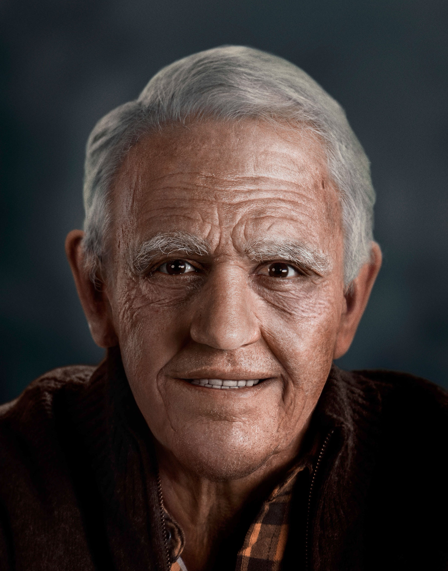 Good Boy Wolf Photographer, filmic portrait, Alexis Sanchez as a old man